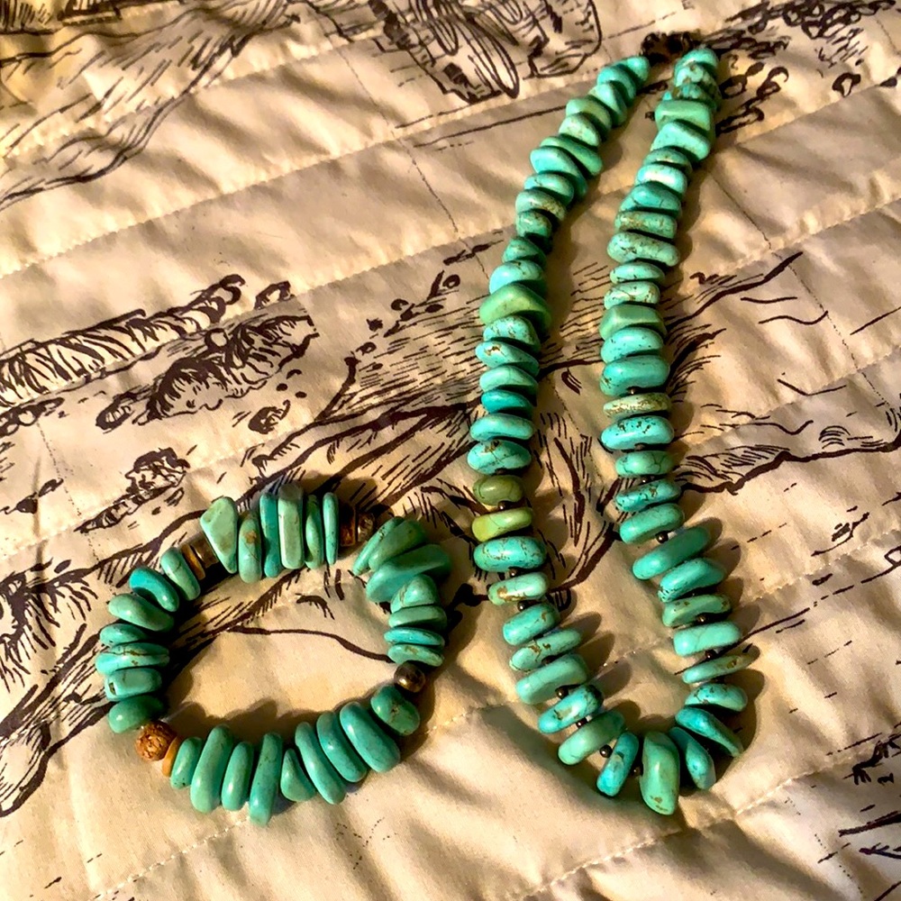 Vintage SILPADA .925 sterling silver & turquoise nugget stretch bracelet!